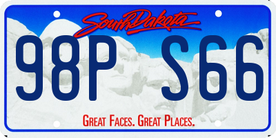 SD license plate 98PS66