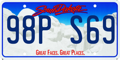 SD license plate 98PS69
