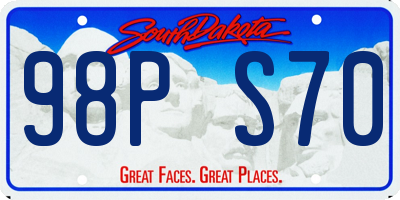 SD license plate 98PS70
