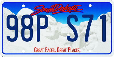 SD license plate 98PS71