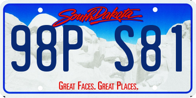 SD license plate 98PS81