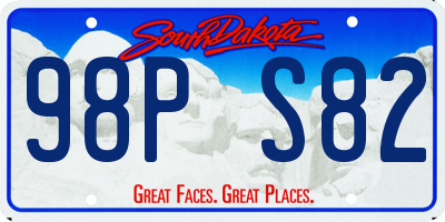 SD license plate 98PS82