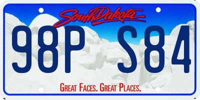 SD license plate 98PS84