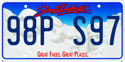 SD license plate 98PS97