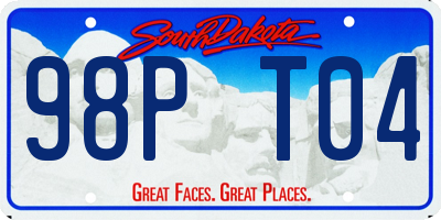 SD license plate 98PT04