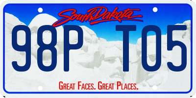 SD license plate 98PT05