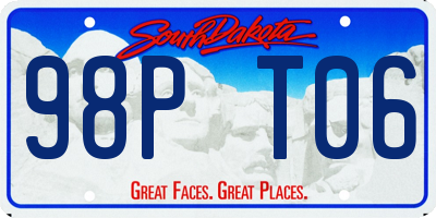 SD license plate 98PT06