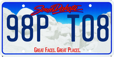 SD license plate 98PT08