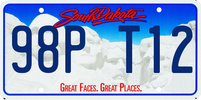SD license plate 98PT12