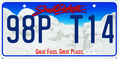 SD license plate 98PT14