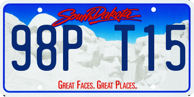 SD license plate 98PT15
