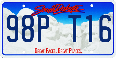 SD license plate 98PT16