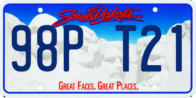 SD license plate 98PT21