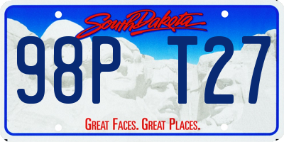 SD license plate 98PT27