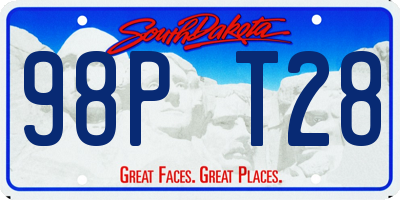SD license plate 98PT28