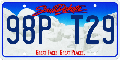 SD license plate 98PT29