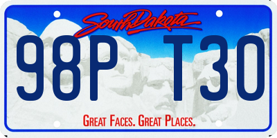 SD license plate 98PT30