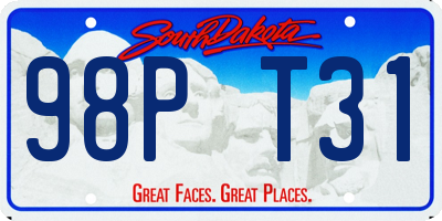 SD license plate 98PT31