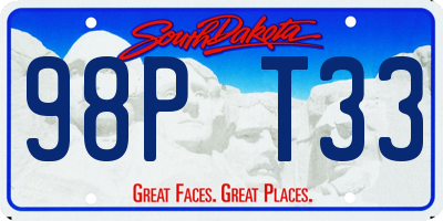 SD license plate 98PT33