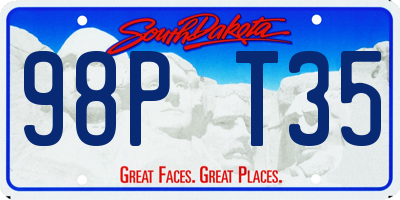 SD license plate 98PT35