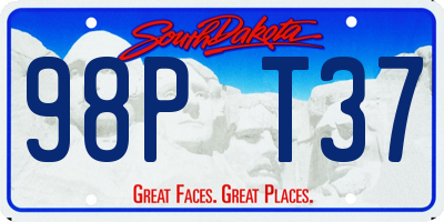SD license plate 98PT37