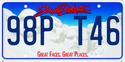 SD license plate 98PT46