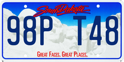 SD license plate 98PT48