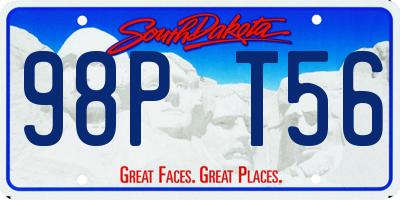 SD license plate 98PT56