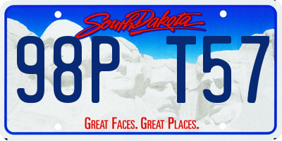SD license plate 98PT57