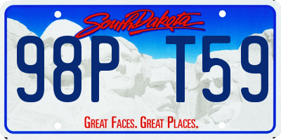SD license plate 98PT59