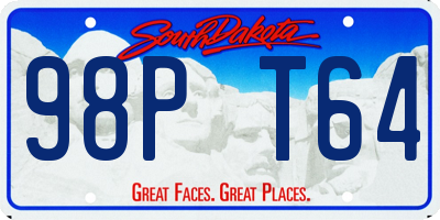 SD license plate 98PT64