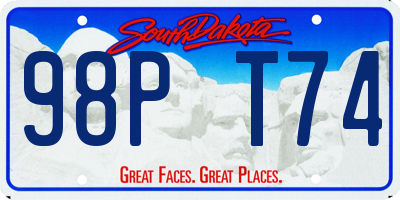 SD license plate 98PT74