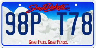 SD license plate 98PT78