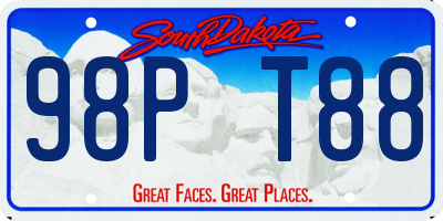 SD license plate 98PT88