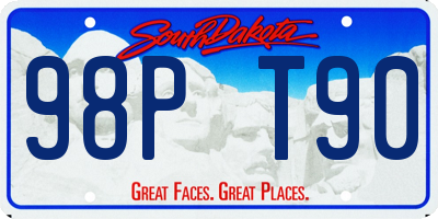 SD license plate 98PT90