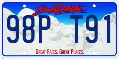 SD license plate 98PT91