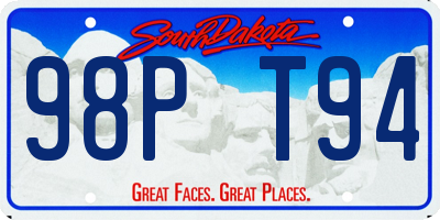 SD license plate 98PT94