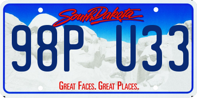 SD license plate 98PU33