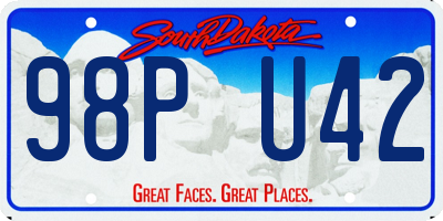 SD license plate 98PU42