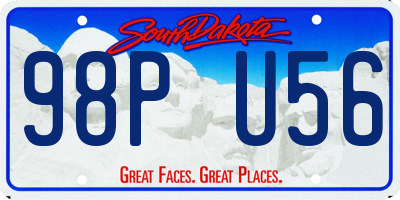 SD license plate 98PU56