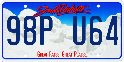 SD license plate 98PU64