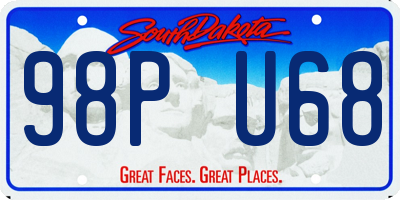 SD license plate 98PU68