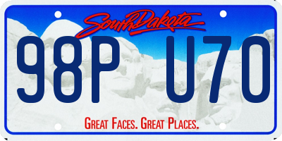 SD license plate 98PU70