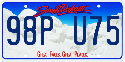 SD license plate 98PU75