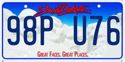SD license plate 98PU76