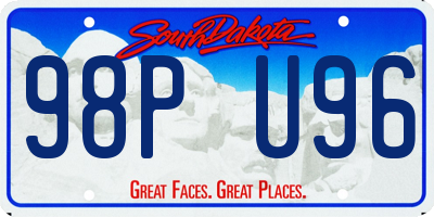 SD license plate 98PU96