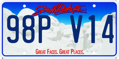 SD license plate 98PV14