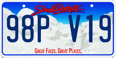 SD license plate 98PV19