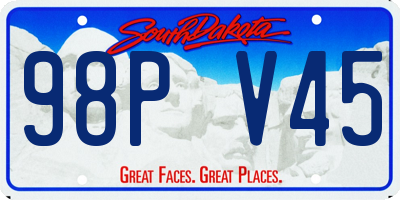 SD license plate 98PV45