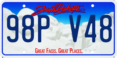 SD license plate 98PV48